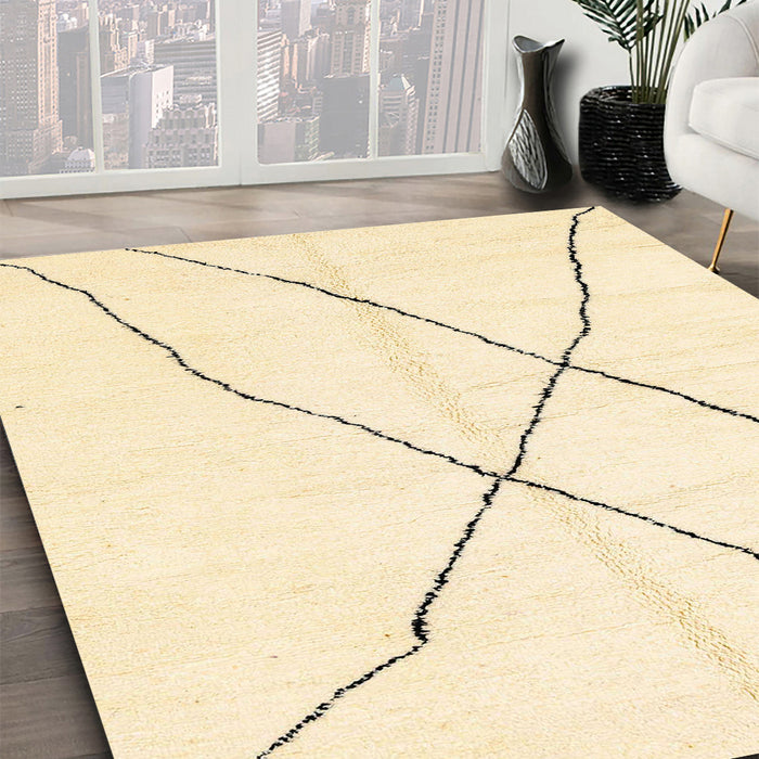 Machine Washable Abstract Brown Gold Rug in a Family Room, wshabs2908