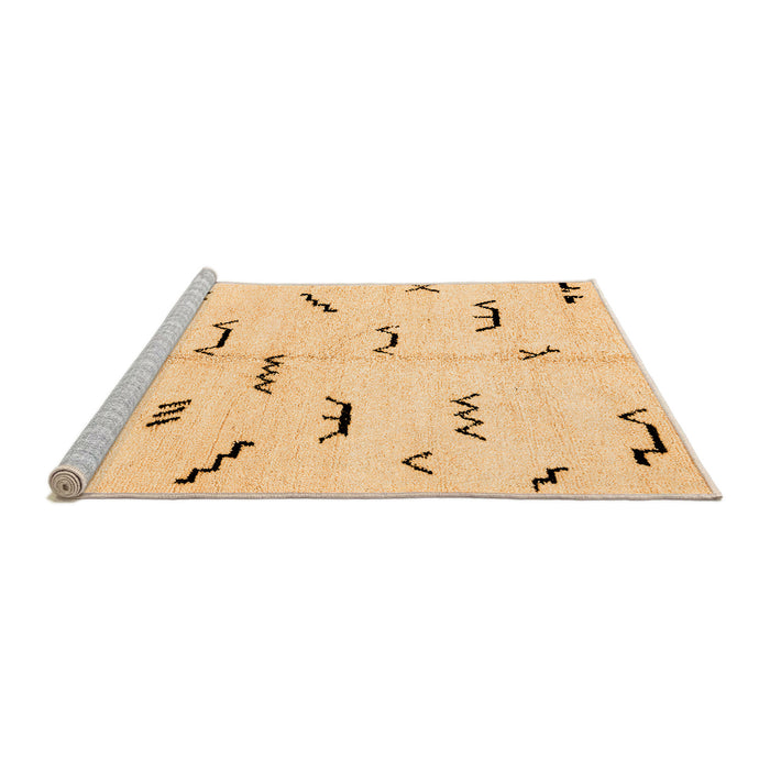 Sideview of Machine Washable Solid Orange Modern Area Rugs, wshabs2909org