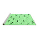 Sideview of Machine Washable Solid Emerald Green Modern Area Rugs, wshabs2909emgrn