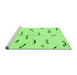 Sideview of Machine Washable Solid Green Modern Area Rugs, wshabs2909grn