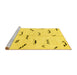 Sideview of Machine Washable Solid Yellow Modern Rug, wshabs2909yw