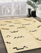 Machine Washable Abstract Sun Yellow Rug in a Family Room, wshabs2909