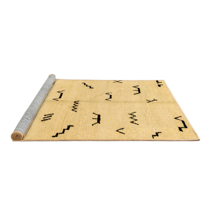 Sideview of Machine Washable Solid Brown Modern Rug, wshabs2909brn