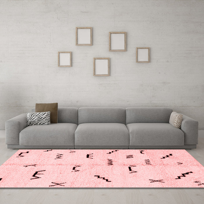 Modern Red Washable Rugs