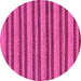 Round Oriental Pink Modern Rug, abs290pnk