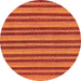 Round Oriental Orange Modern Rug, abs290org