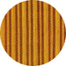 Round Oriental Yellow Modern Rug, abs290yw