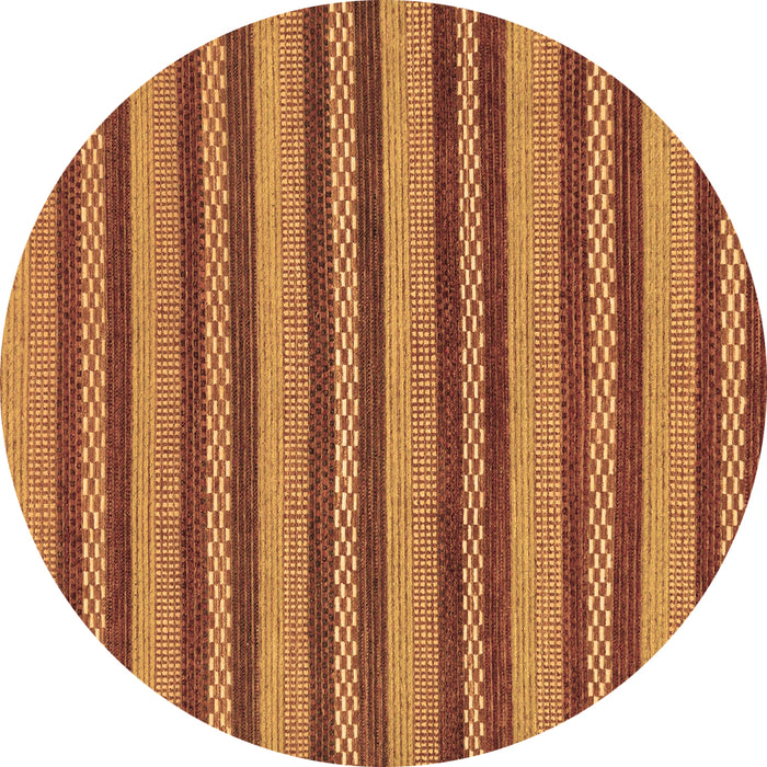 Round Machine Washable Oriental Brown Modern Rug, wshabs290brn