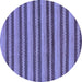 Round Oriental Blue Modern Rug, abs290blu