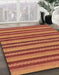 Machine Washable Abstract Indian Saffron Orange Rug in a Family Room, wshabs290