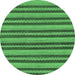 Round Oriental Emerald Green Modern Rug, abs290emgrn