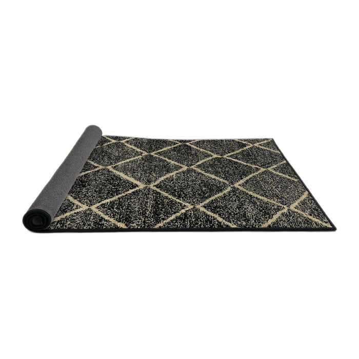 Sideview of Abstract Brown Modern Rug, abs2910