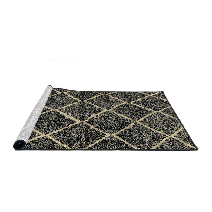 Sideview of Machine Washable Abstract Brown Rug, wshabs2910