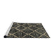 Sideview of Machine Washable Abstract Brown Rug, wshabs2910