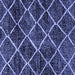 Square Abstract Blue Modern Rug, abs2910blu