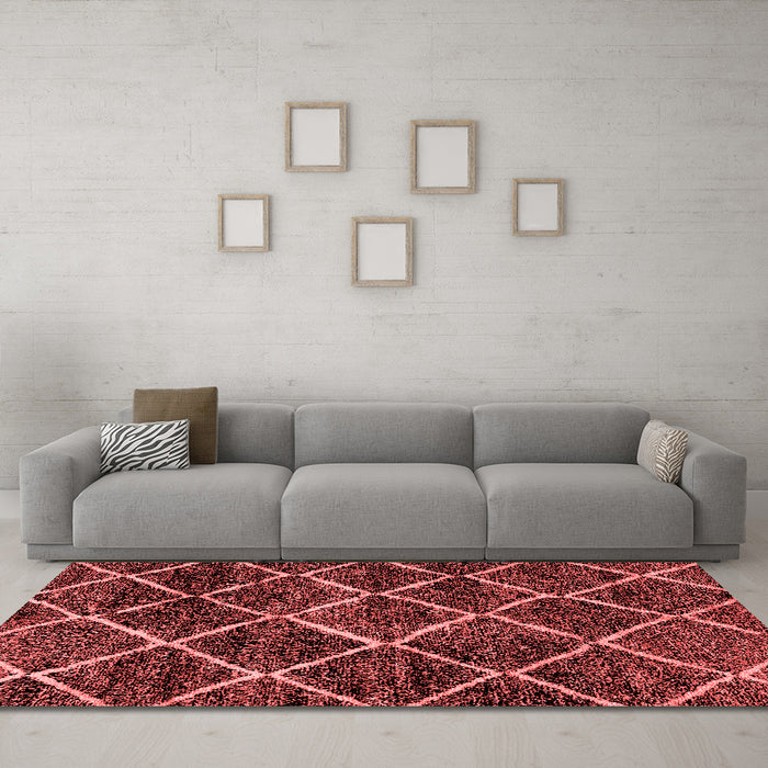 Modern Red Washable Rugs