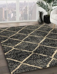 Abstract Brown Modern Rug, abs2910