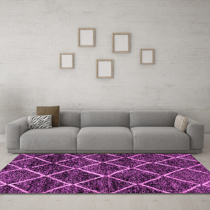 Machine Washable Abstract Pink Modern Rug in a Living Room, wshabs2910pnk