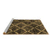 Sideview of Machine Washable Abstract Brown Modern Rug, wshabs2910brn