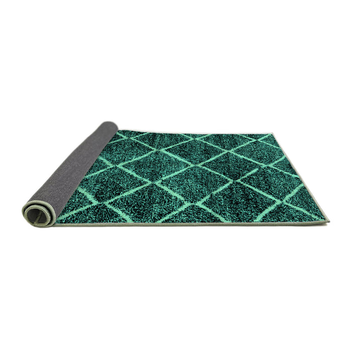 Sideview of Abstract Turquoise Modern Rug, abs2910turq