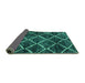 Sideview of Abstract Turquoise Modern Rug, abs2910turq