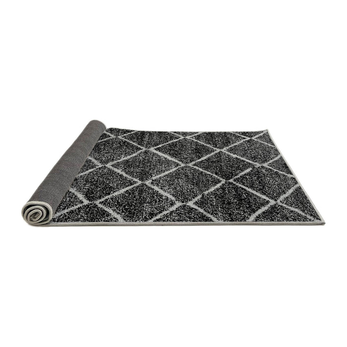 Sideview of Abstract Gray Modern Rug, abs2910gry