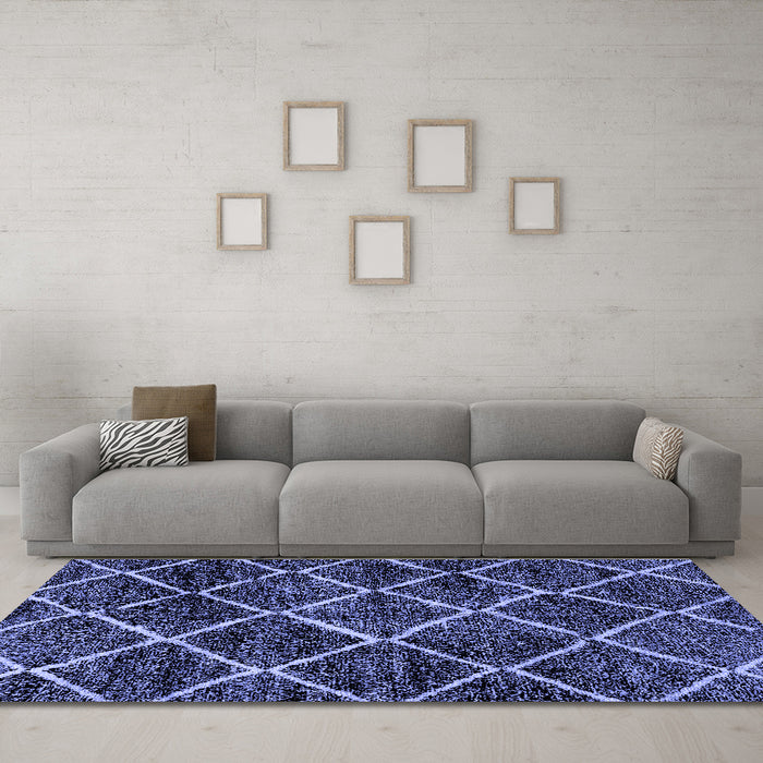 Machine Washable Abstract Blue Modern Rug in a Living Room, wshabs2910blu