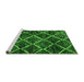 Sideview of Machine Washable Abstract Green Modern Area Rugs, wshabs2910grn