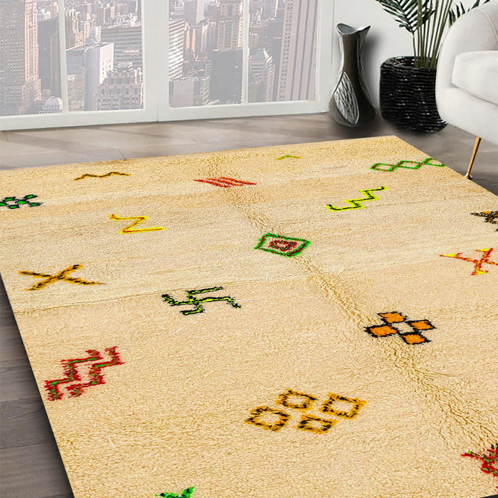 Machine Washable Abstract Orange Rug in a Family Room, wshabs2911
