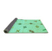 Sideview of Solid Turquoise Modern Rug, abs2911turq