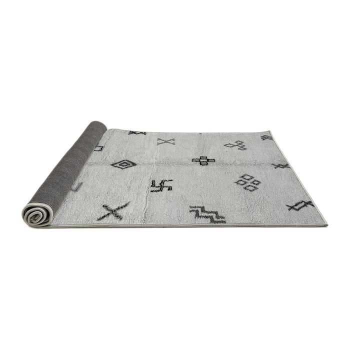 Sideview of Solid Gray Modern Rug, abs2911gry