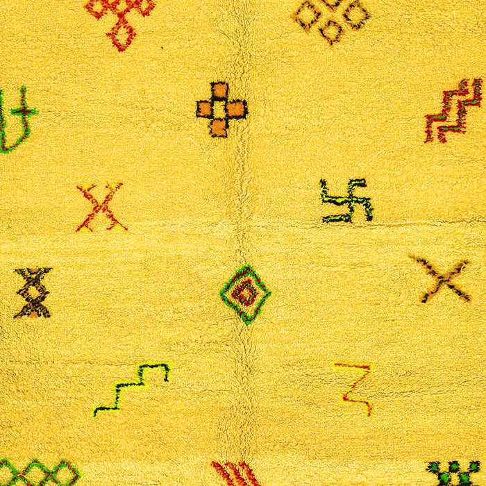 Solid Yellow Modern Rug, abs2911yw