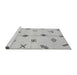 Sideview of Machine Washable Solid Gray Modern Rug, wshabs2911gry