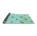 Sideview of Solid Light Blue Modern Rug, abs2911lblu