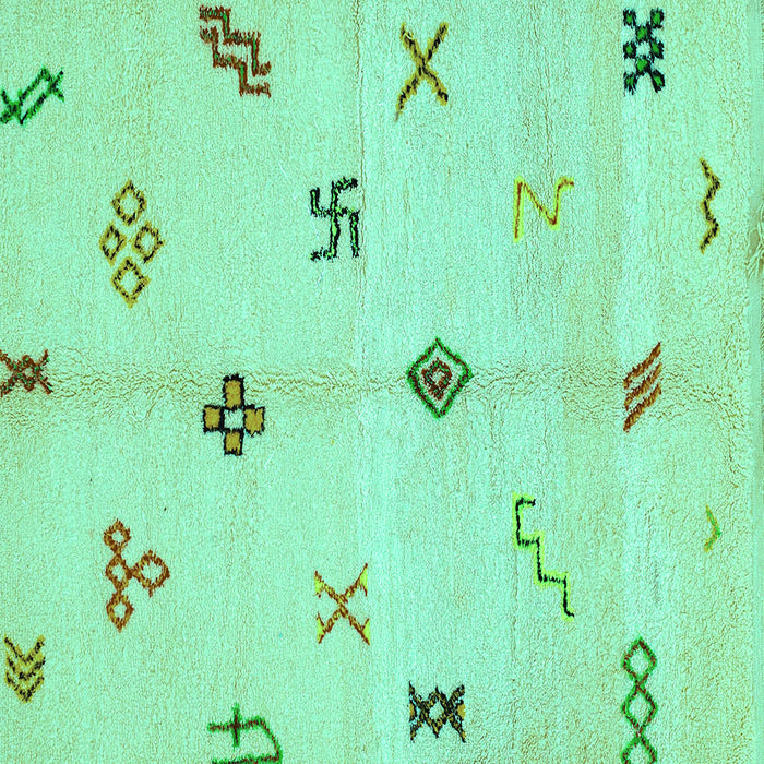 Square Machine Washable Solid Turquoise Modern Area Rugs, wshabs2911turq