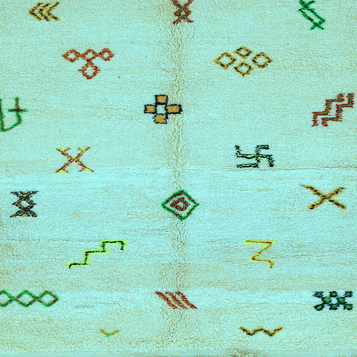 Square Machine Washable Solid Light Blue Modern Rug, wshabs2911lblu