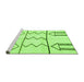 Sideview of Machine Washable Solid Green Modern Area Rugs, wshabs2912grn