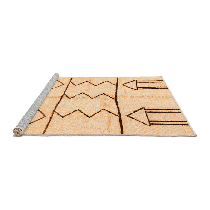 Sideview of Machine Washable Solid Orange Modern Area Rugs, wshabs2912org