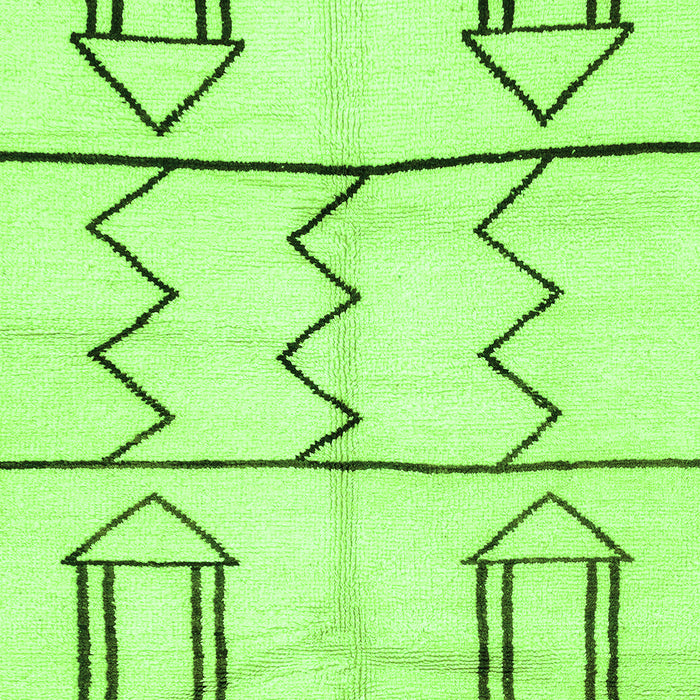 Machine Washable Solid Green Modern Area Rugs, wshabs2912grn