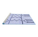 Sideview of Machine Washable Solid Blue Modern Rug, wshabs2912blu