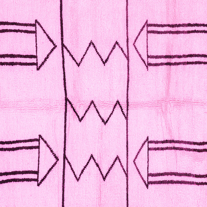 Square Machine Washable Solid Pink Modern Rug, wshabs2912pnk