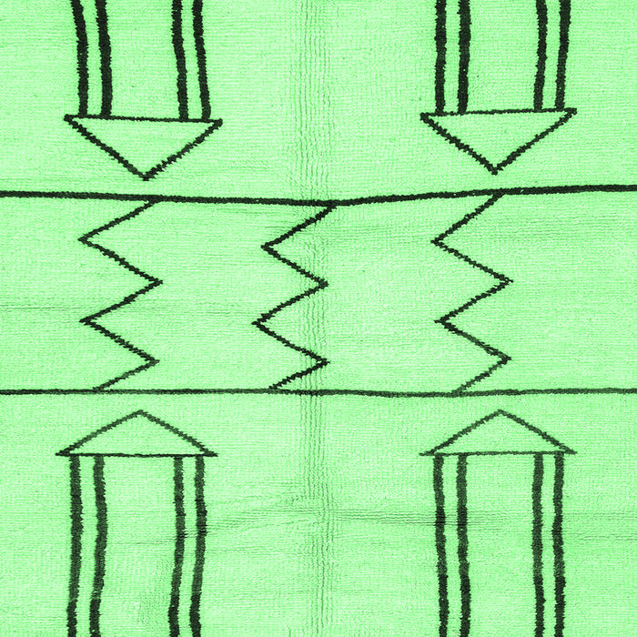 Square Solid Emerald Green Modern Rug, abs2912emgrn