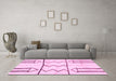 Machine Washable Solid Pink Modern Rug in a Living Room, wshabs2912pnk