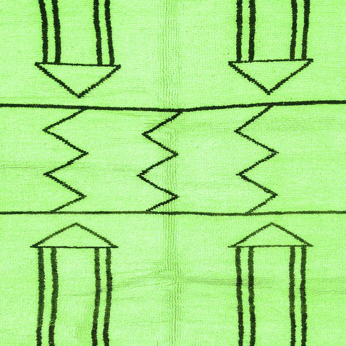 Square Machine Washable Solid Green Modern Area Rugs, wshabs2912grn