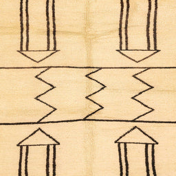 Square Abstract Mustard Yellow Solid Rug, abs2912