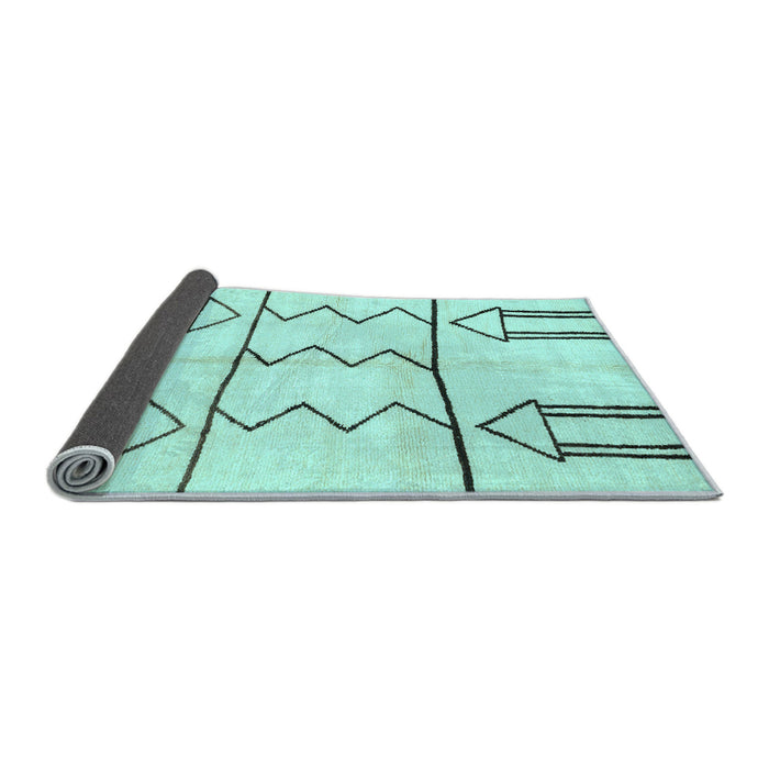 Sideview of Solid Light Blue Modern Rug, abs2912lblu