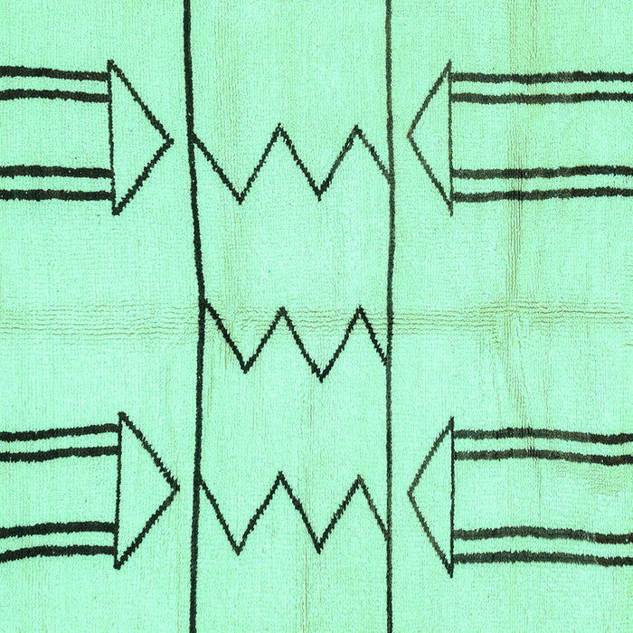 Square Solid Turquoise Modern Rug, abs2912turq