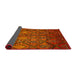 Sideview of Abstract Orange Red Modern Rug, abs2913