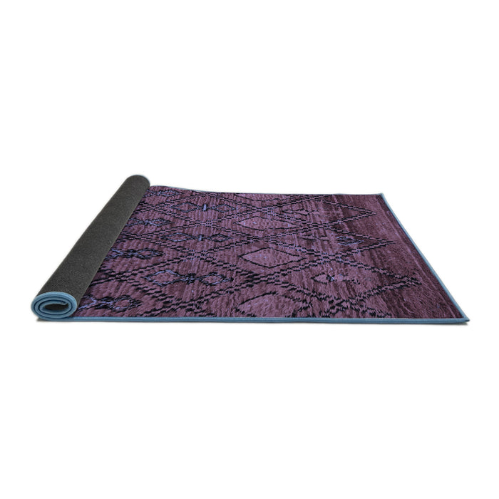 Sideview of Abstract Blue Modern Rug, abs2913blu
