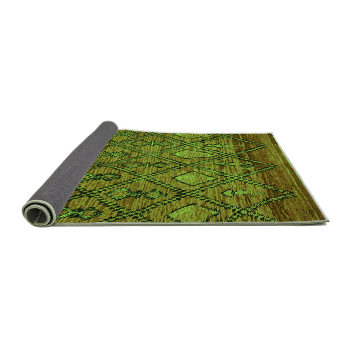Sideview of Abstract Green Modern Rug, abs2913grn